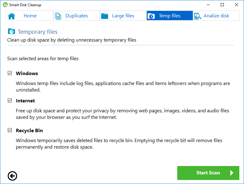 Smart Disk Cleanup - Temporary Files