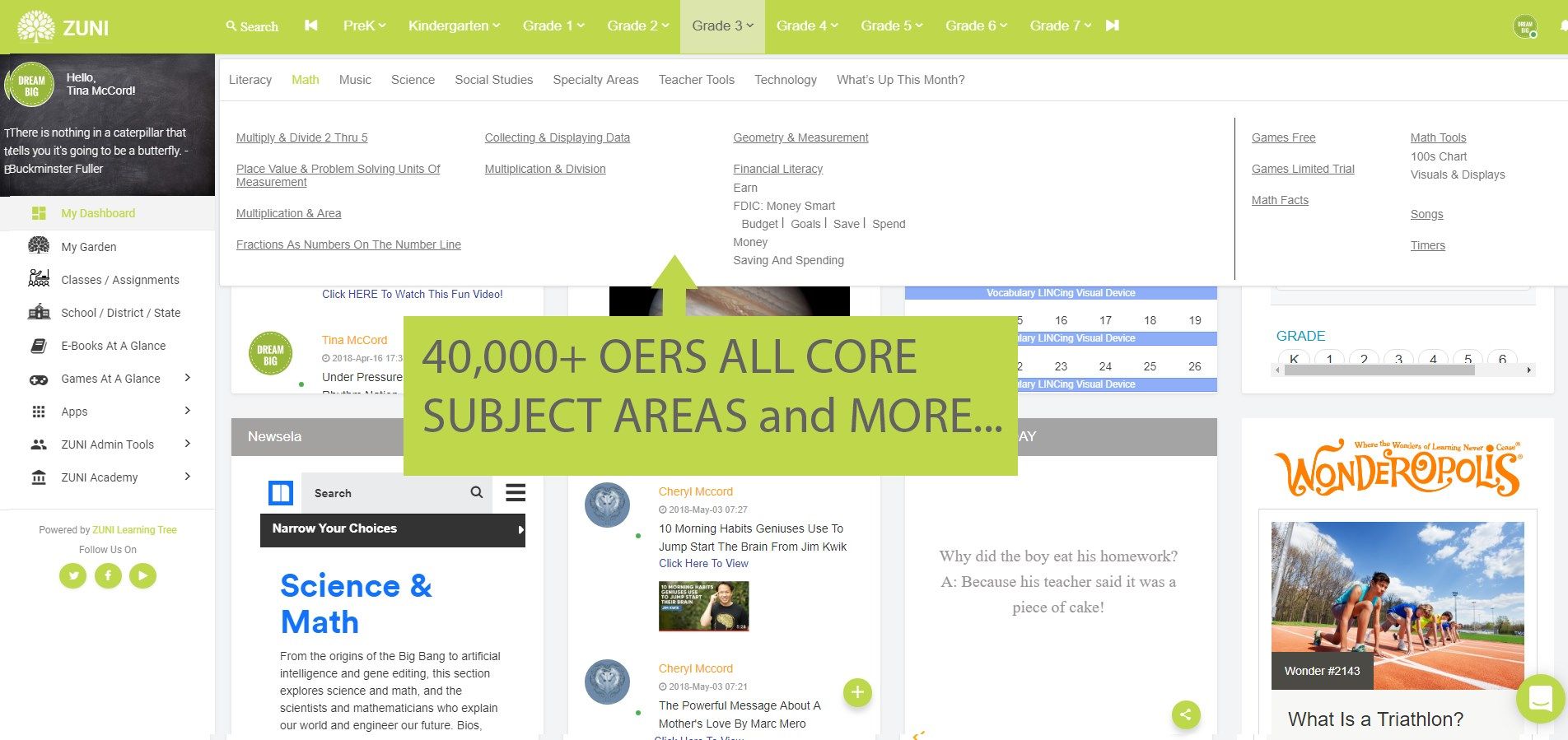 In 3 clicks, you'll access lesson ideas, videos, games, print material, SMART notebooks and more.