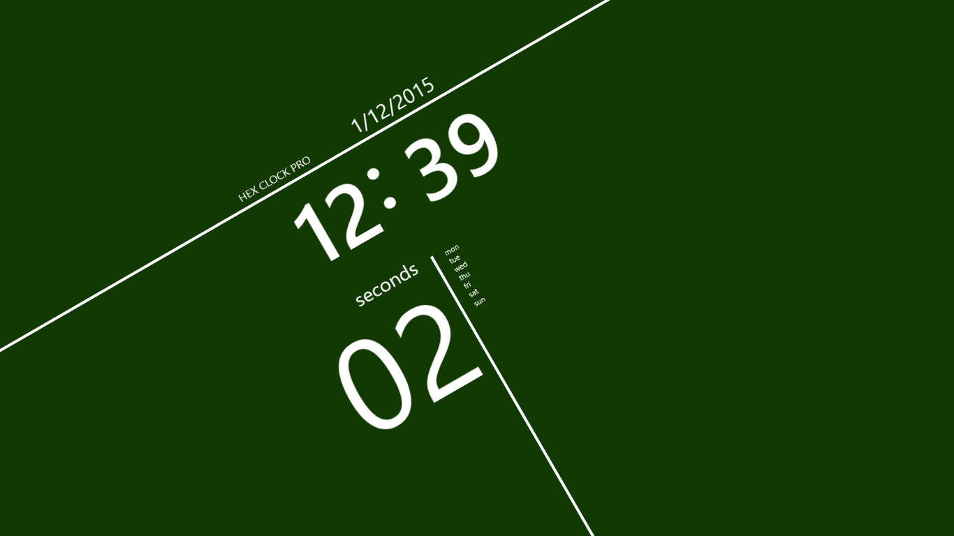hex clock with changing background color