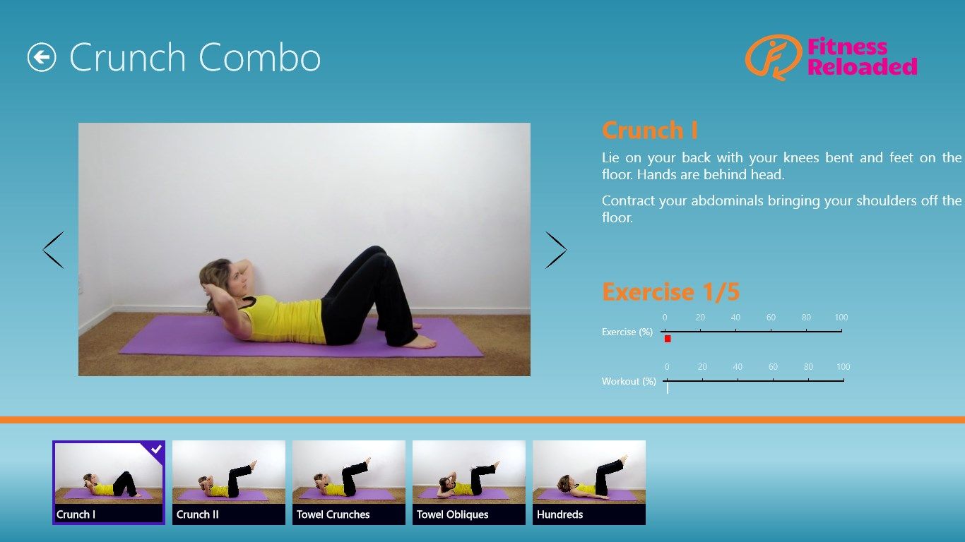 Playing exercise video.