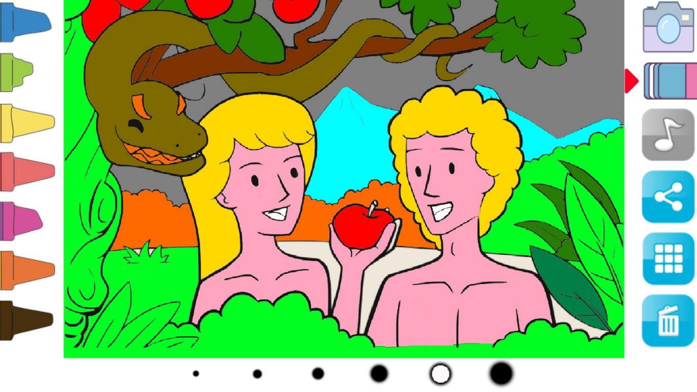 Bible For Kids: Simple Coloring Game