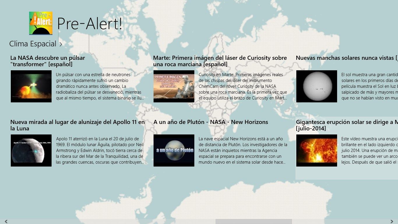 Información actualizada sobre el clima espacial.