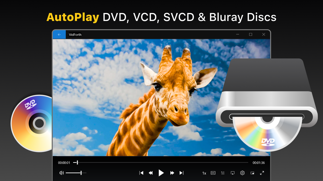 VidForth DVD Player: Free Video Player