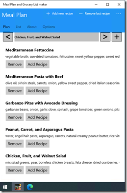Meal Plan and Grocery List maker