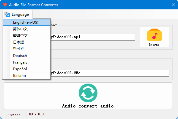 Audio File Format Converter-Convert any audio format
