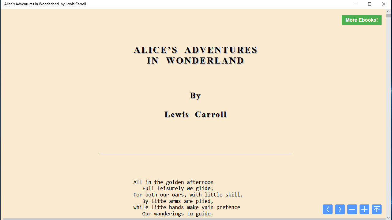 Alice's Adventures in Wonderland, by Lewis Carroll