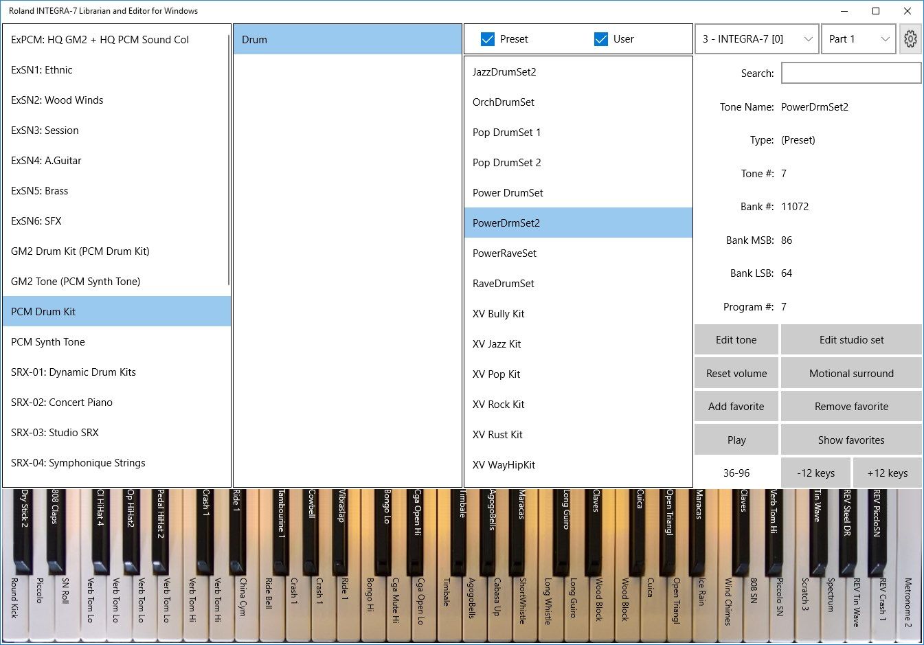 See drumset key assignments on keyboard