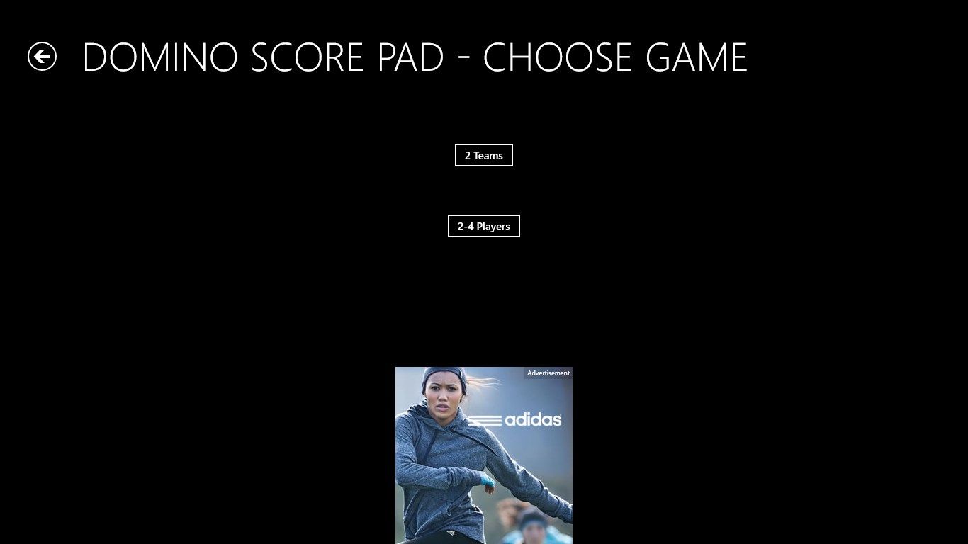 Main Screen with two game options