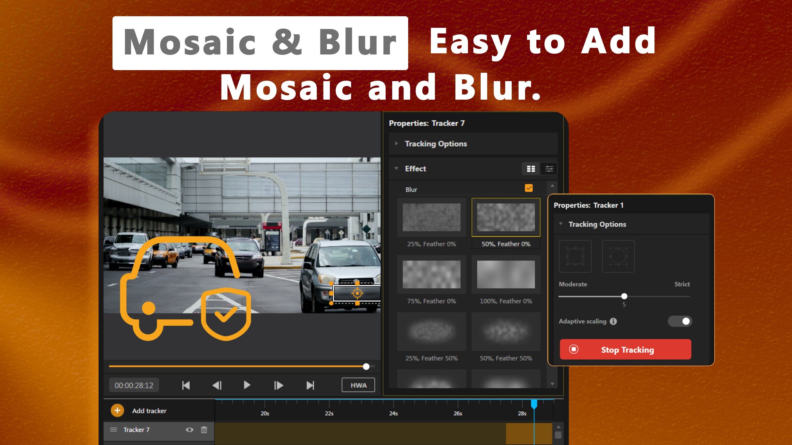 Blur License Plate - AI Motion Tracking Video Editor