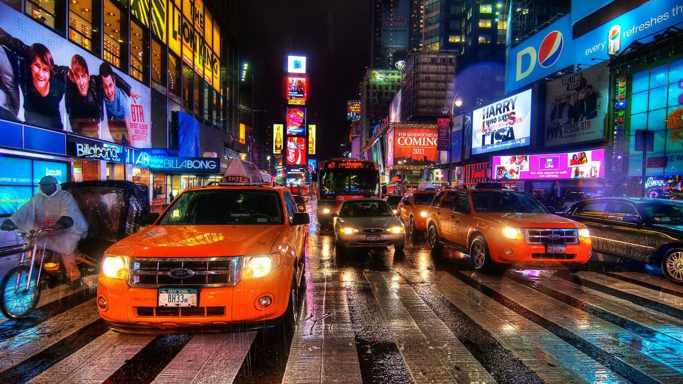 City taxis in Manhattan