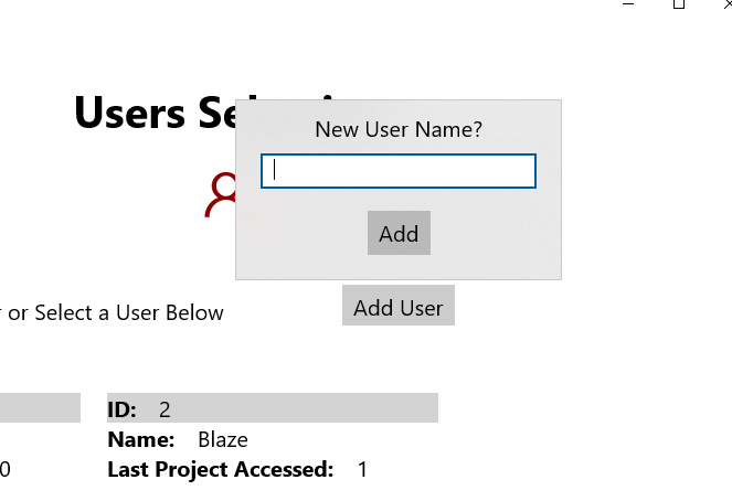 Add a new user or project type if desired