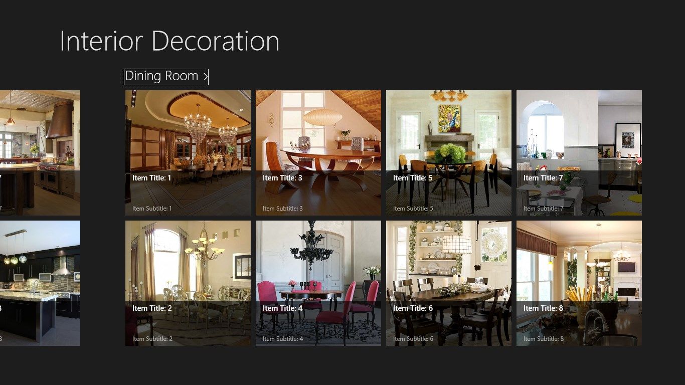 This gives the various designs  of dining room.