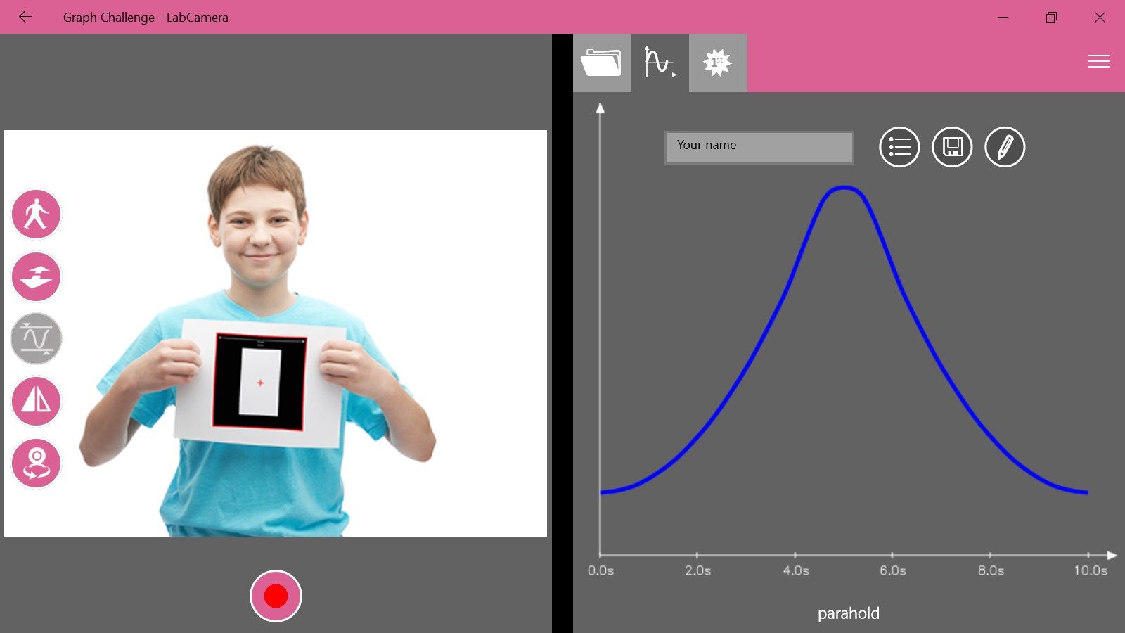 Understand graphs with a game-like app that allows you to use a predefined marker to follow an object’s movement and velocity.