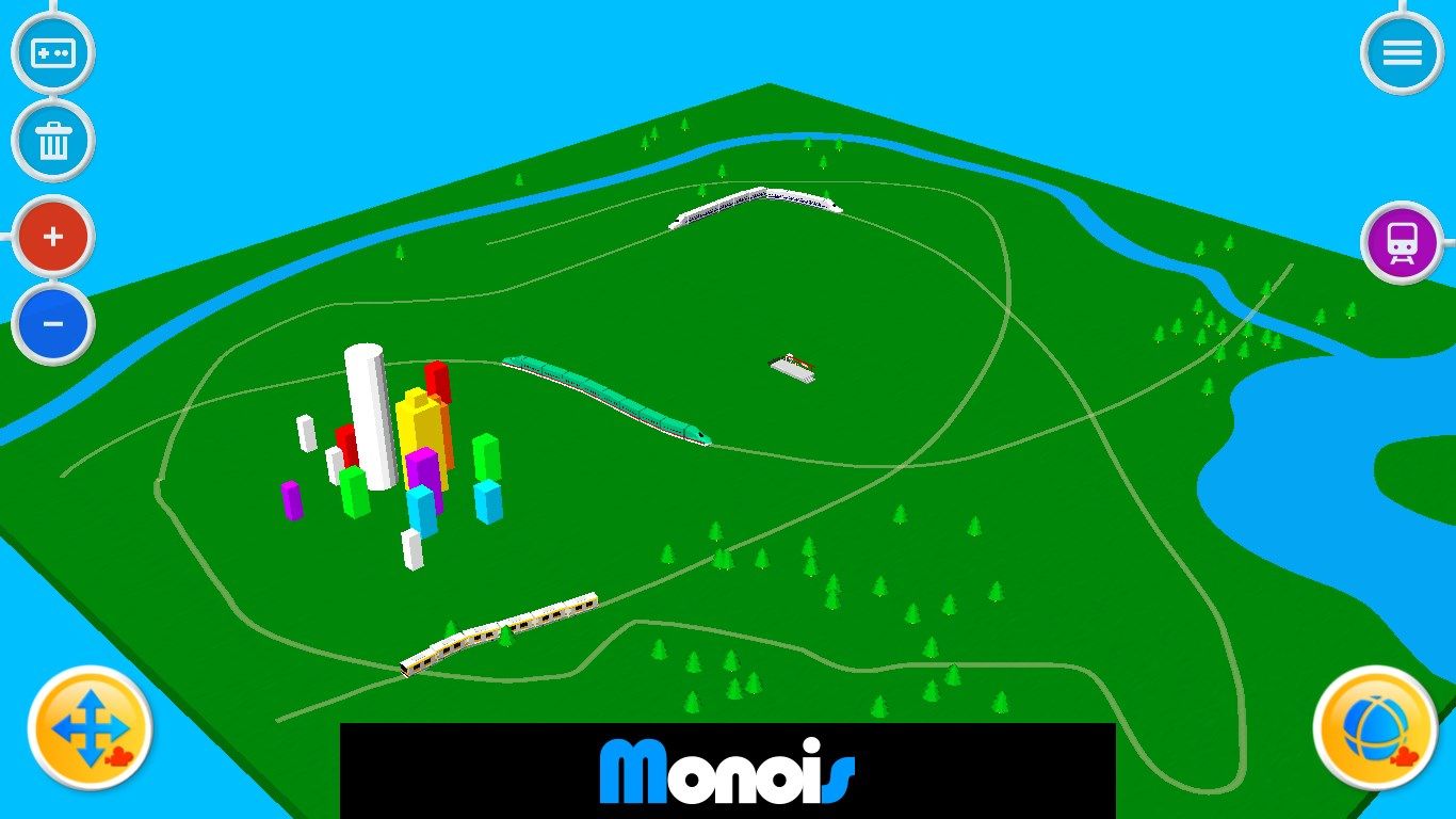 In adult mode, a "go button", a "viewpoint go button", and a "zoom button" are added.  And a map can be freely gone back and forth, or a viewpoint can be changed and a track can be drawn from various