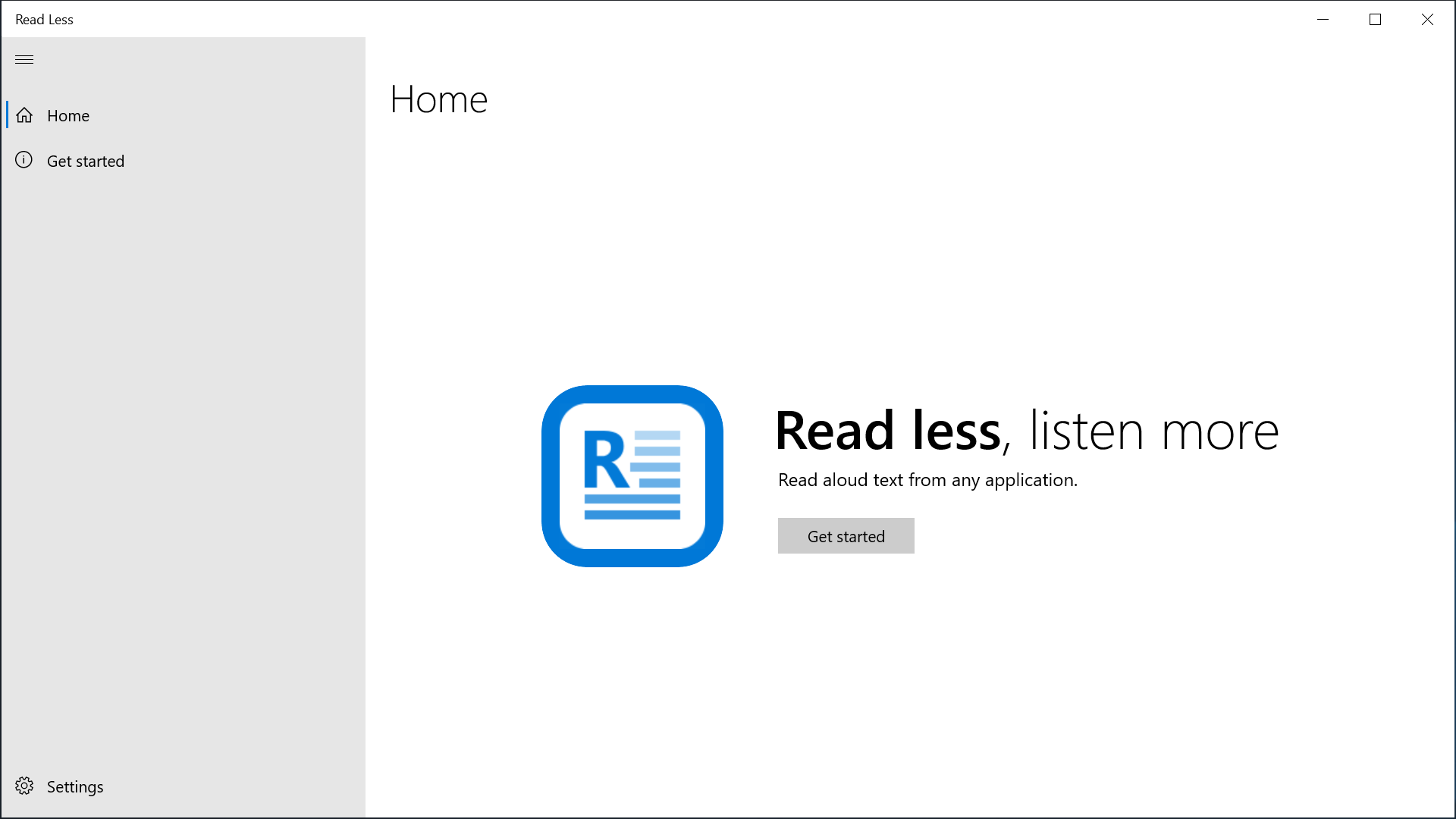 Get started with Read Less