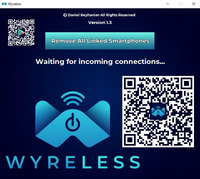Simply scan the Wyreless QR code with your Wyreless for Android software and you are good to go!