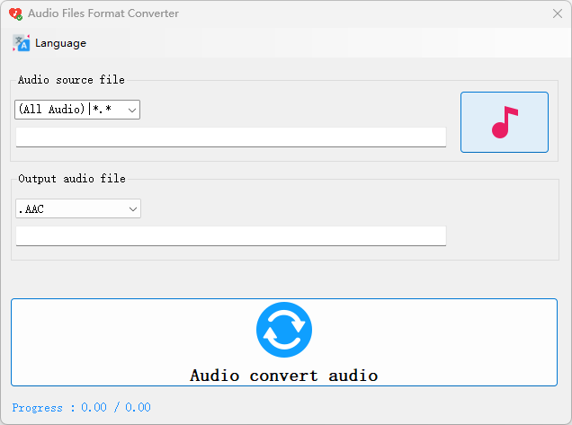 Audio files format converter