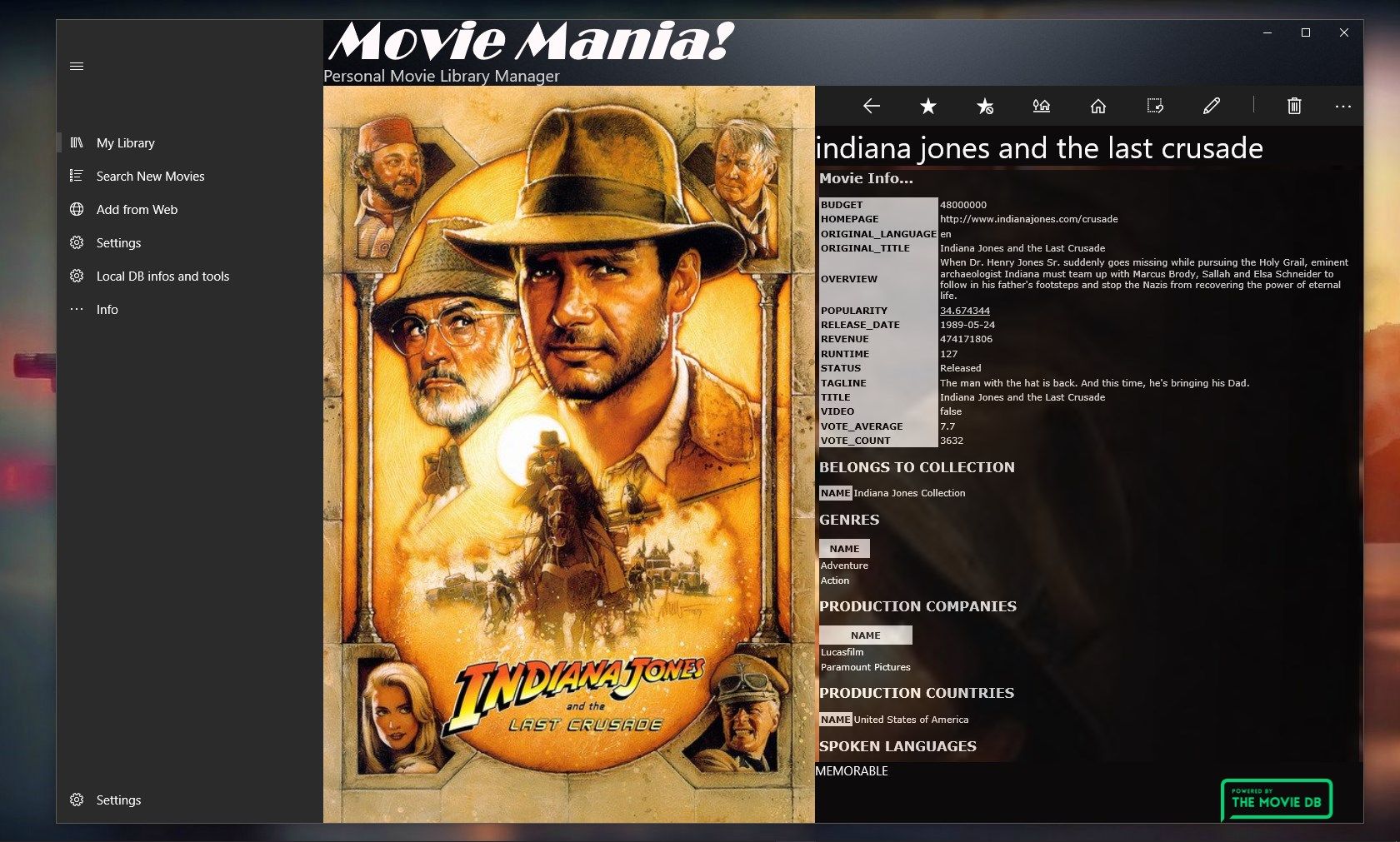 Discover extended movie informations about your movies...