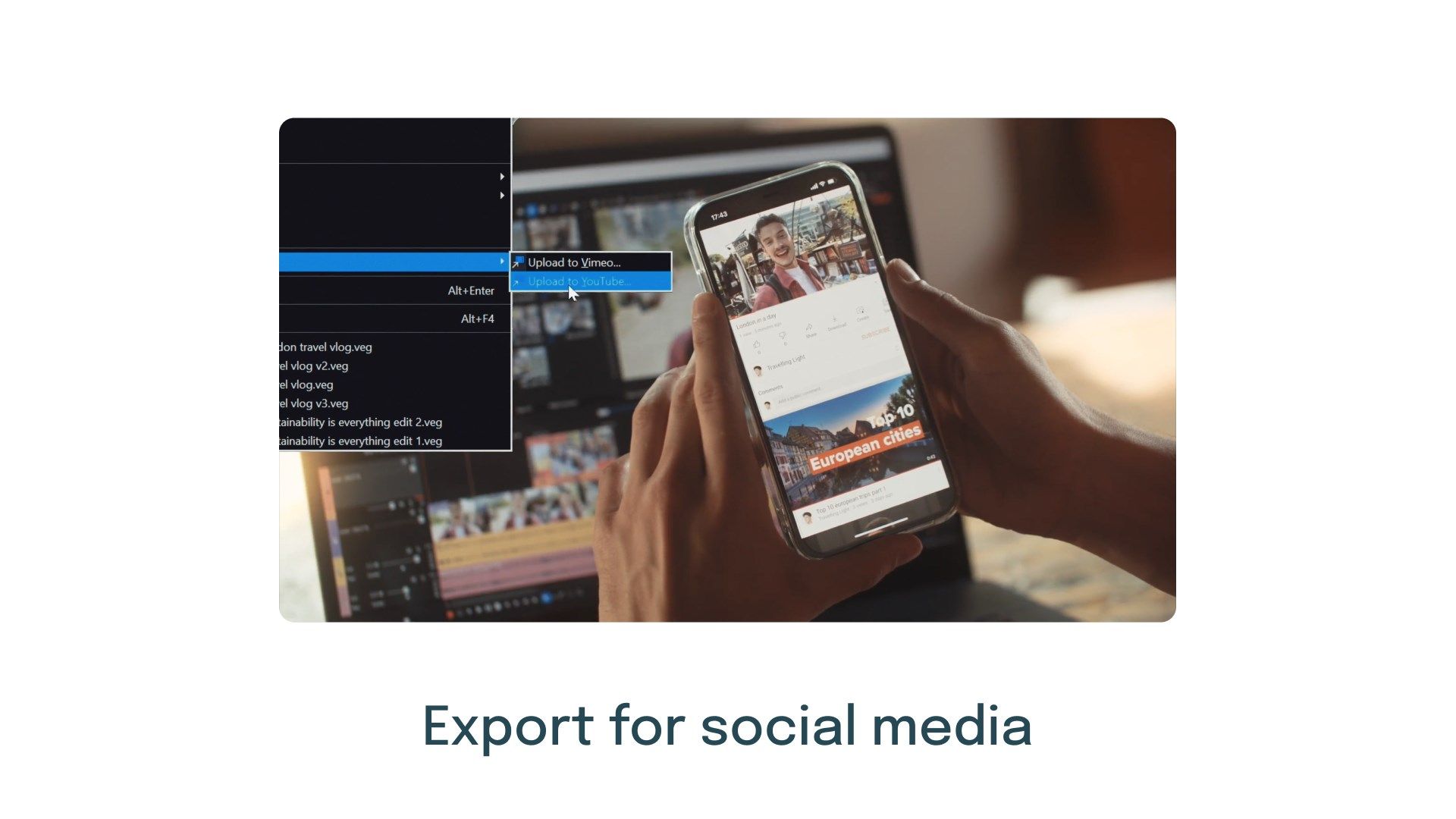 Export for social media
