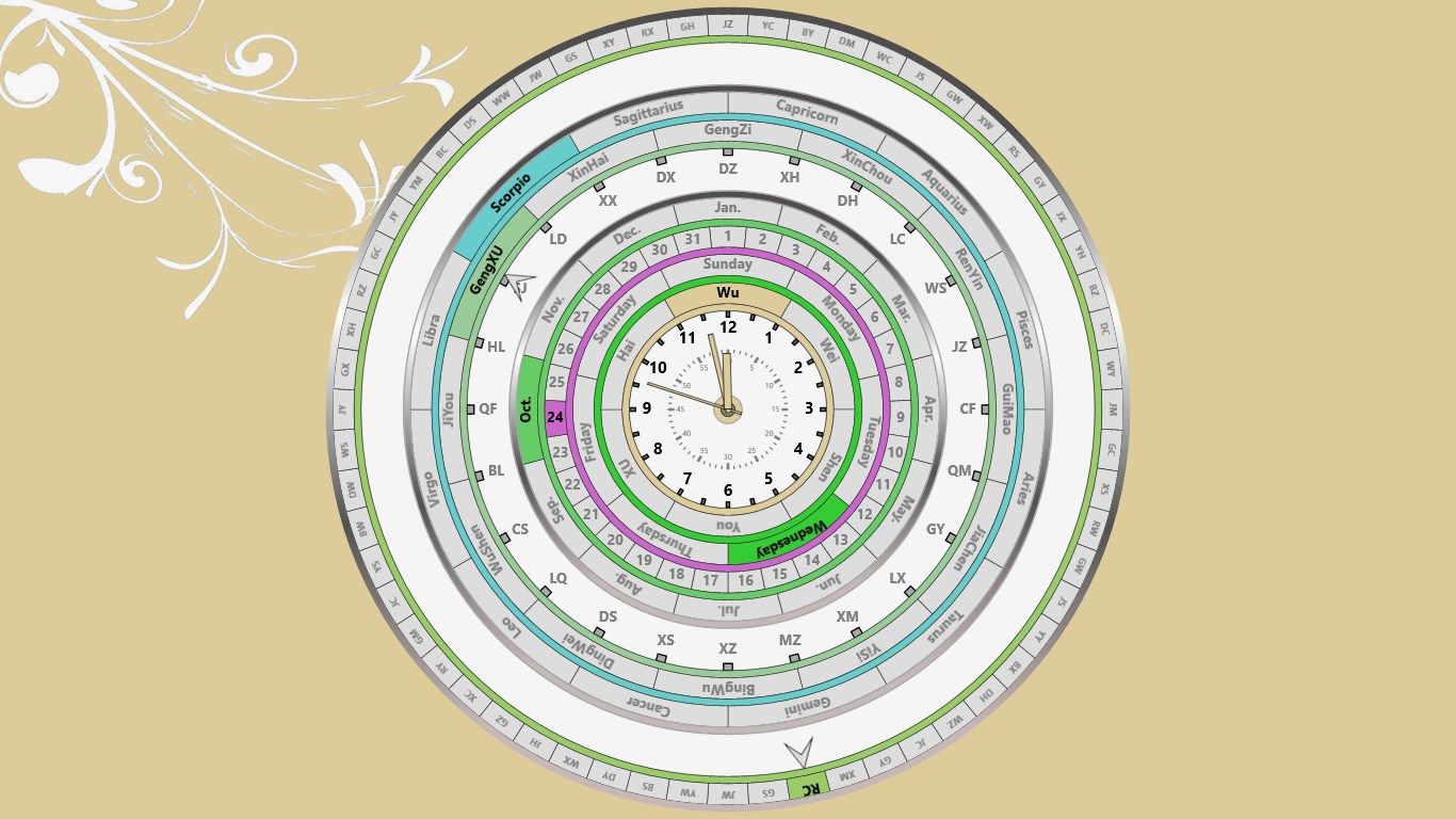Analog Time Clock with all layer.