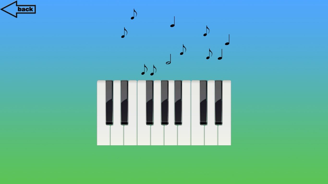 Piano: notes appear while you make music