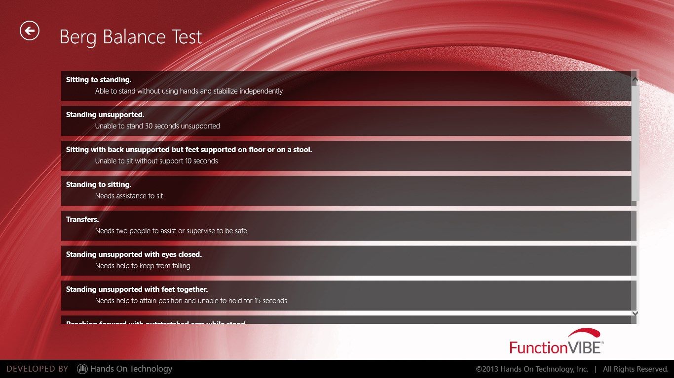 Shows the details of a completed test.