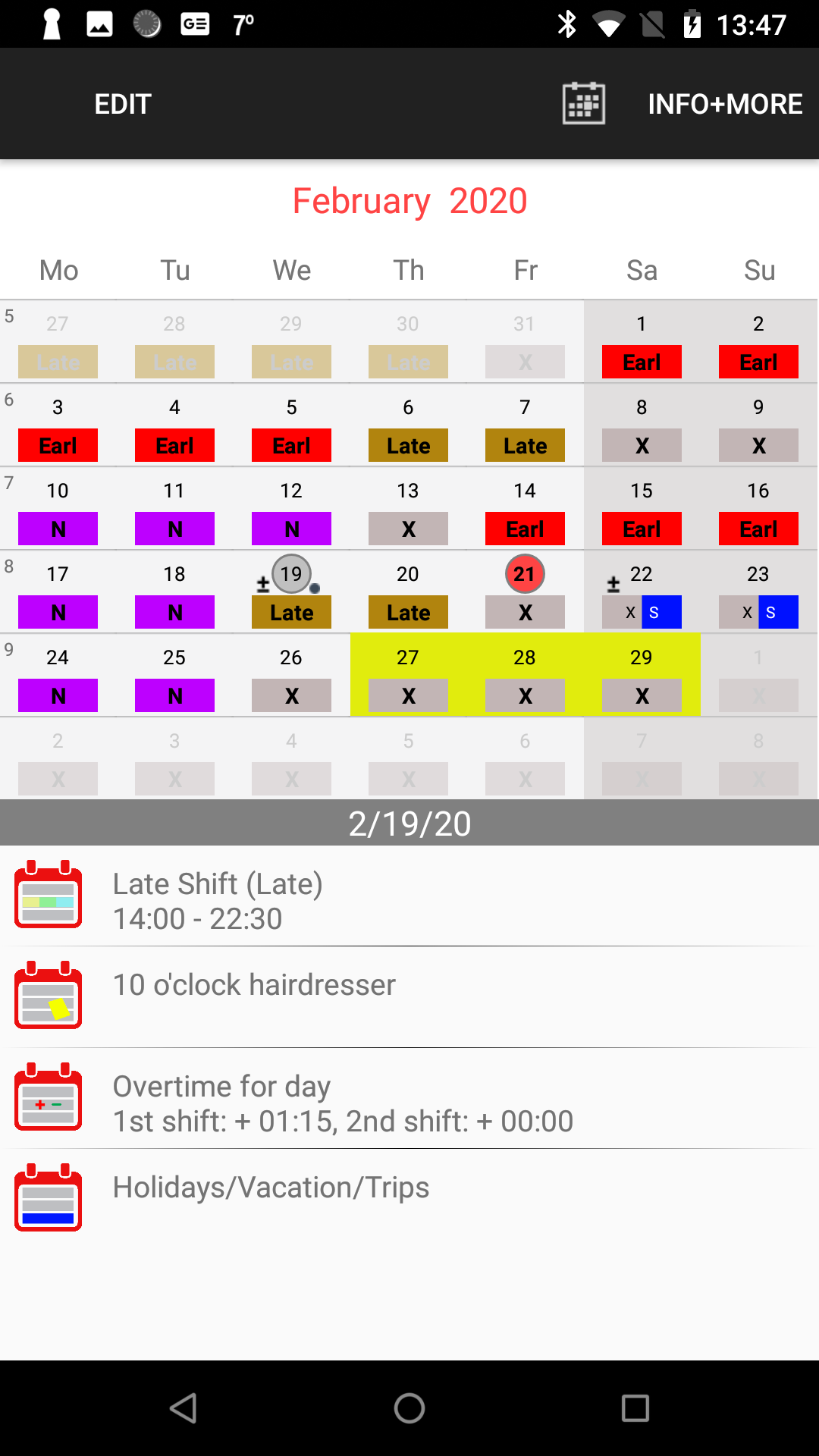 Roster-Calendar Pro