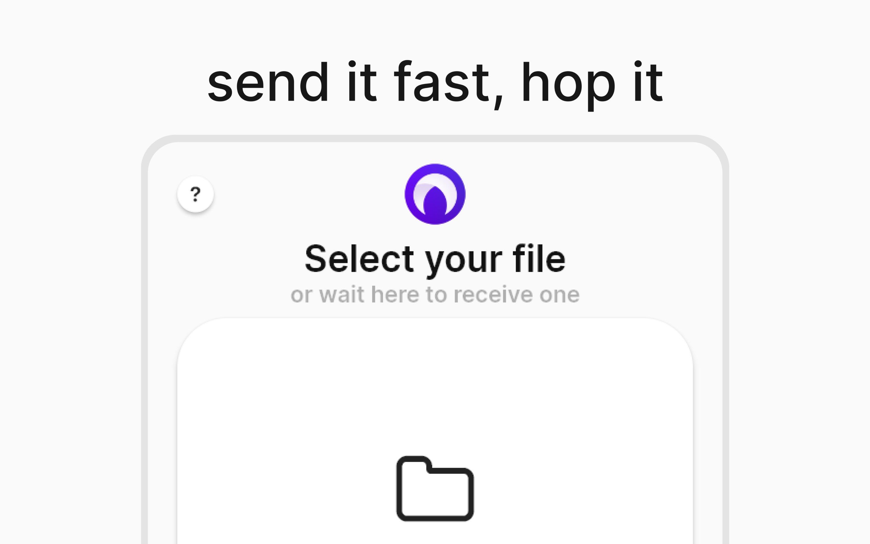 send it fast, hop it