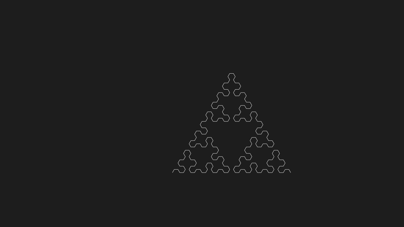 This is the sierpinski triangle after a few iterations