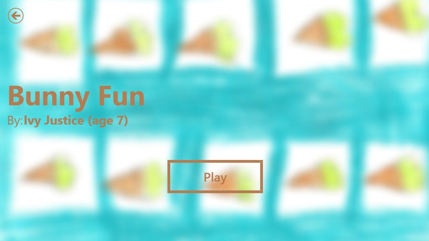 Title screen for "Bunny Fun"