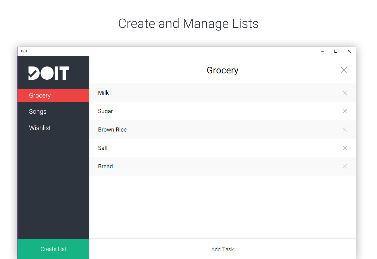 Create and Manage Lists.