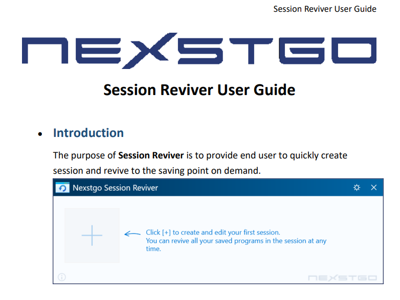 Guide For Nexstgo Session Reviver