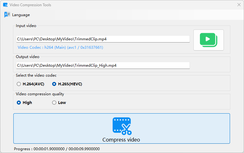 Video compression tools-Video memory optimization