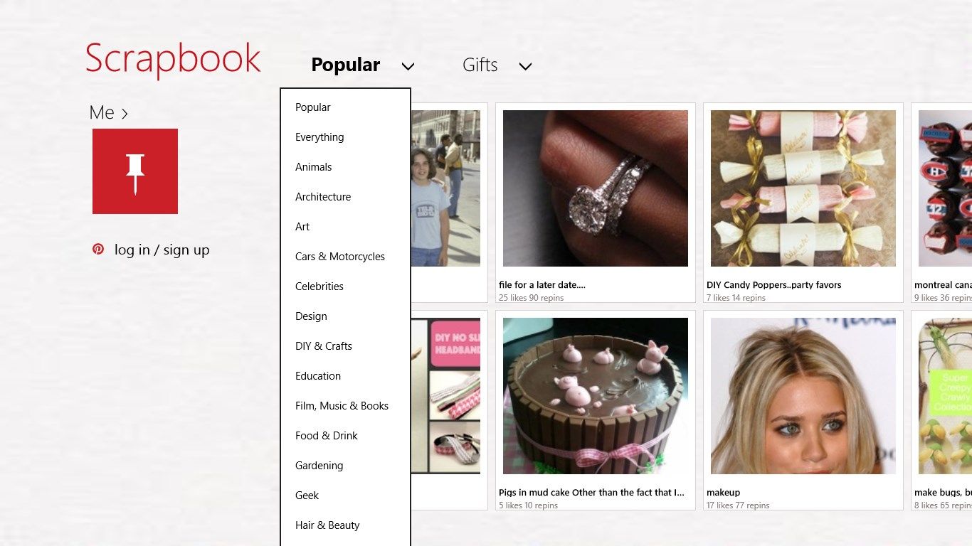 Check out pins from all your favorite sections of Pinterest