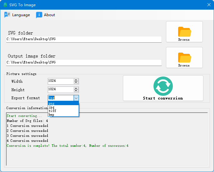 SVG to Image - Scalable Vector Graphics Export Png and Jpeg