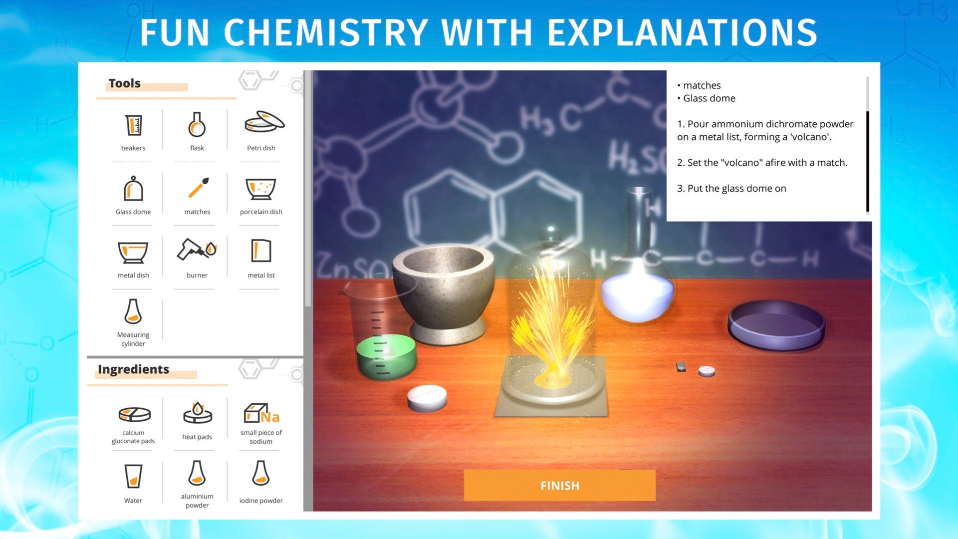 Chemistry Science Lab: Chemical reactions