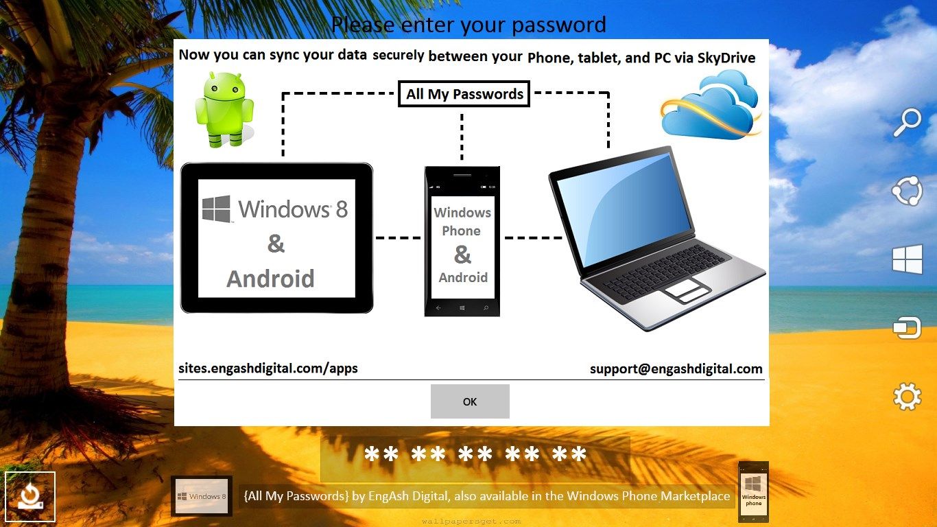 Now you can sync all your data securely between your tablet, laptop or PC, and phone.
