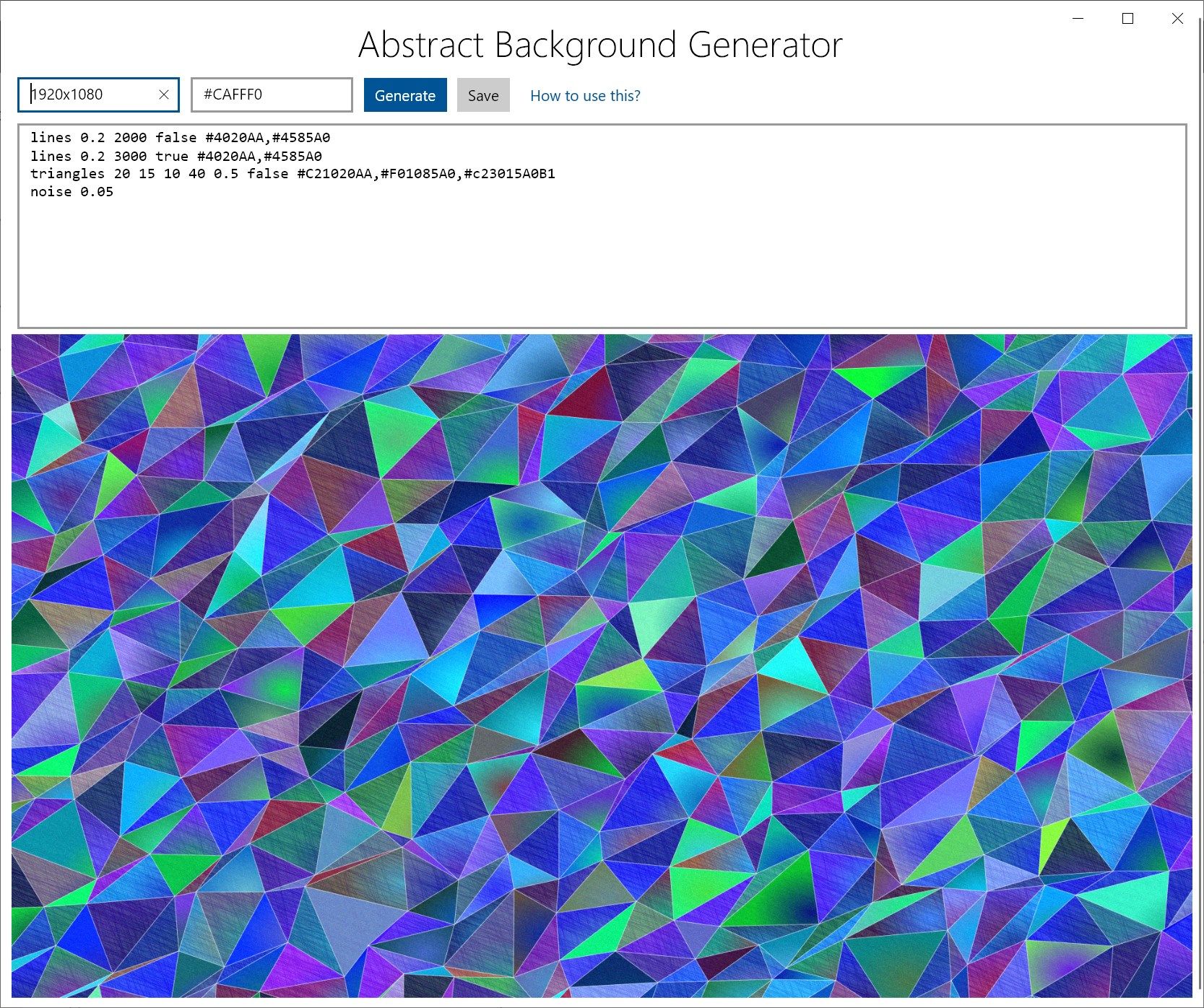 Abstract Background Generator