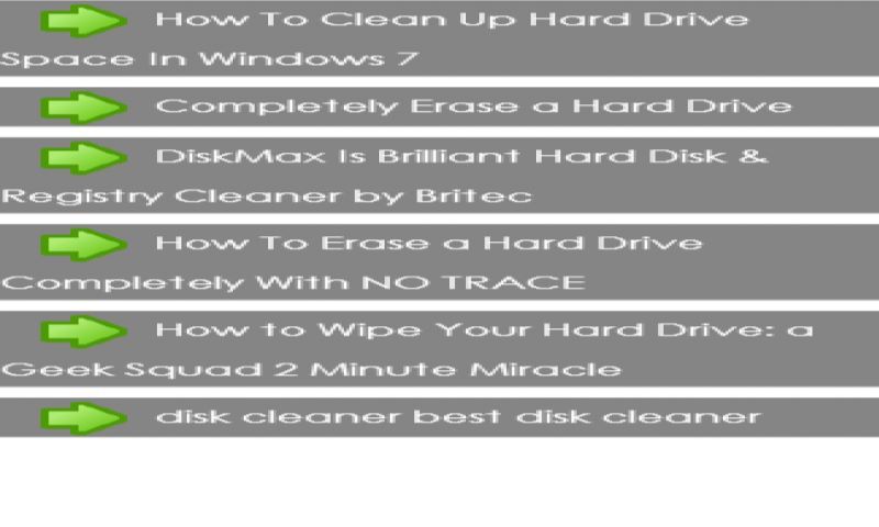 Hard disk cleaner