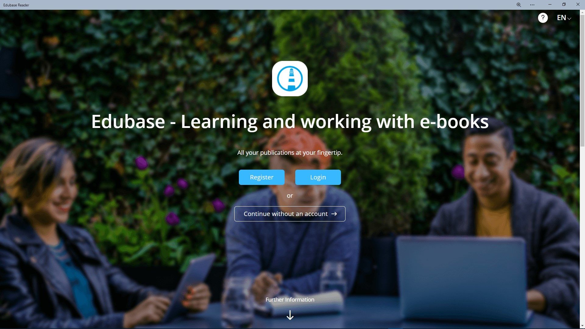Edubase can be used without registration. Yet, a free account allows access to all functions.