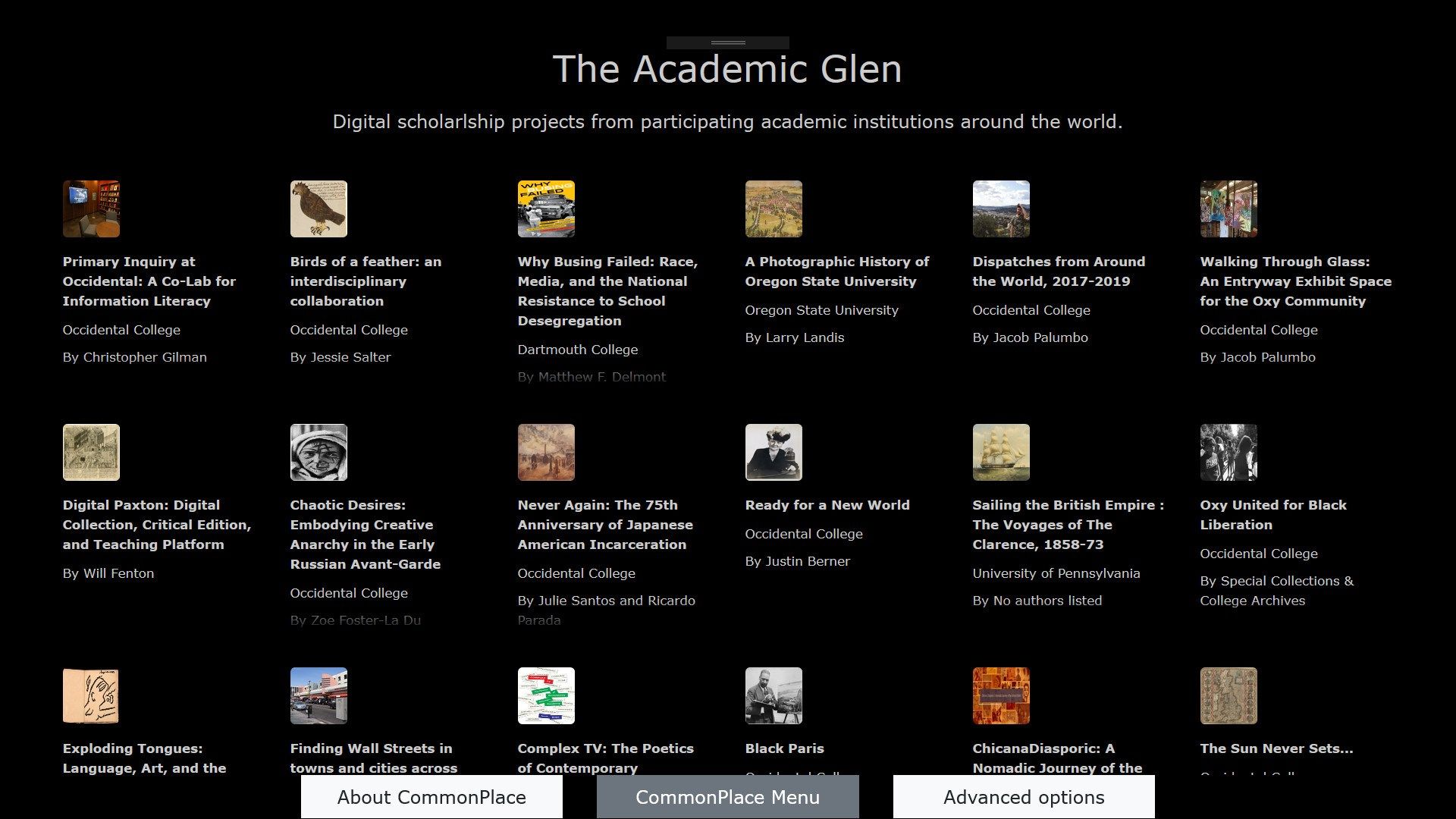 CommonPlace Screen displays a collection of digital publications.