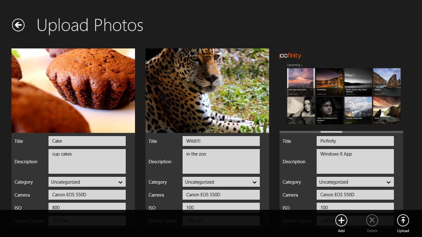 Upload photos to 500px