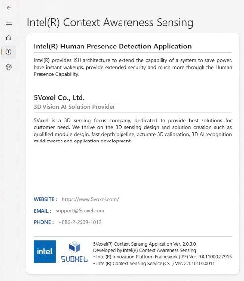 Intel(R) Context Awareness Sensing