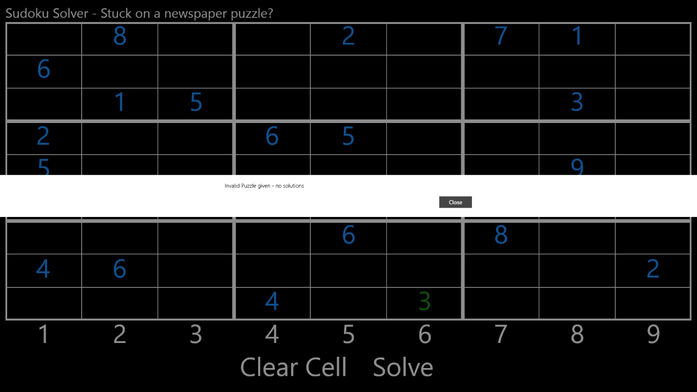 This app can detect any number of solutions that a puzzle may have.