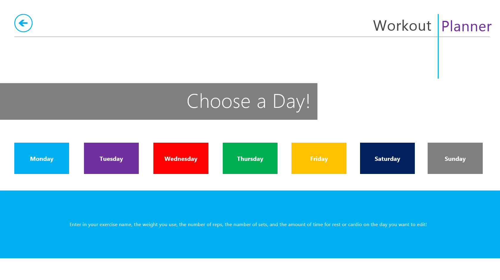 Choose a day!
