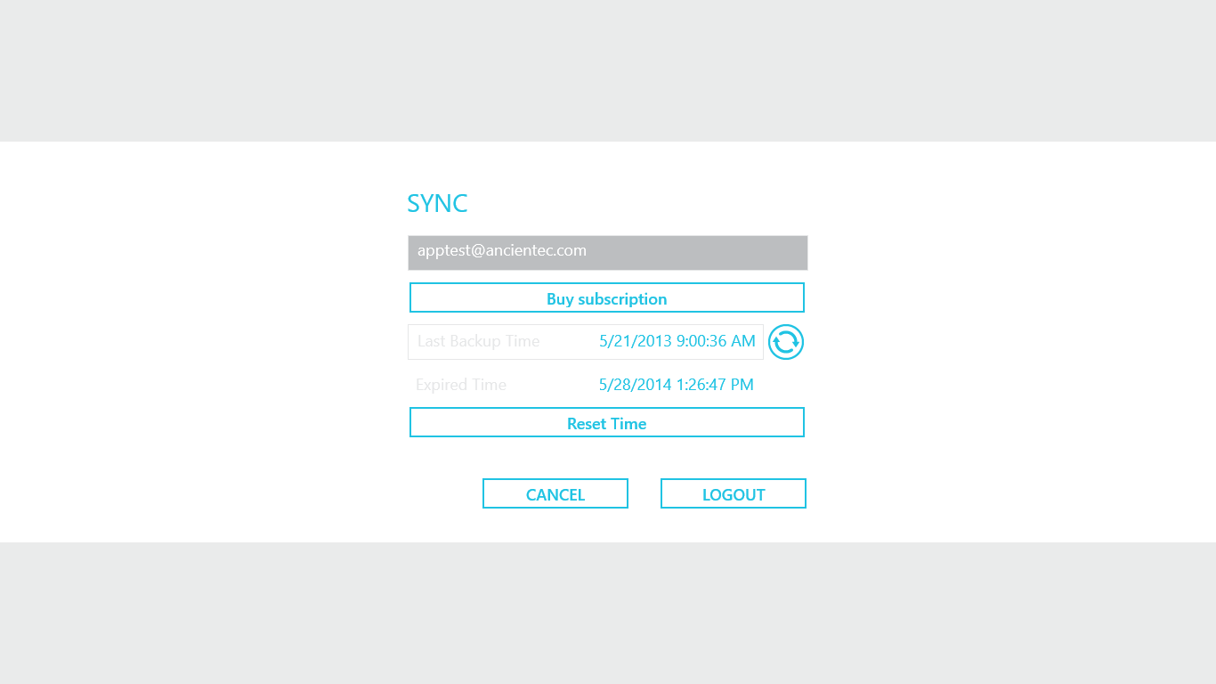 Register for an account to use the subscription and sync