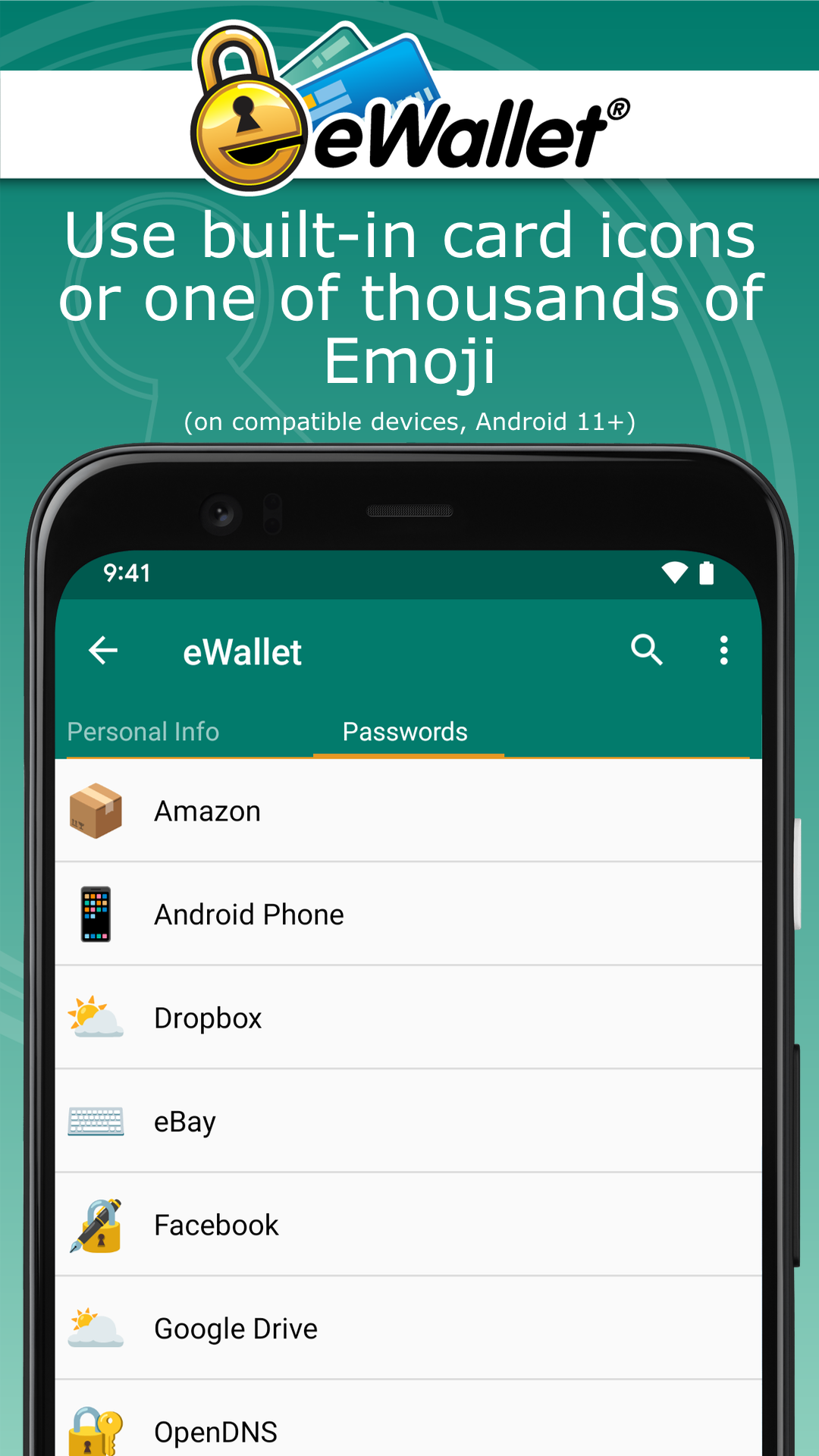 eWallet — Password Manager and Secure Wallet