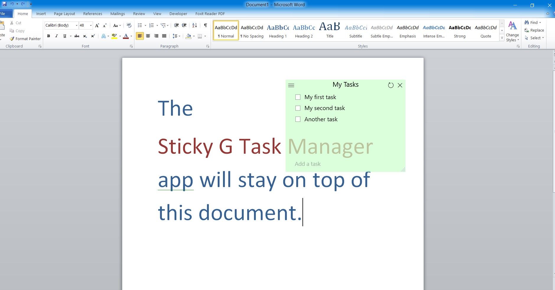 Sticky gTasks - Task Manager