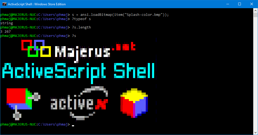 Interactive command line interface for Active Scripting