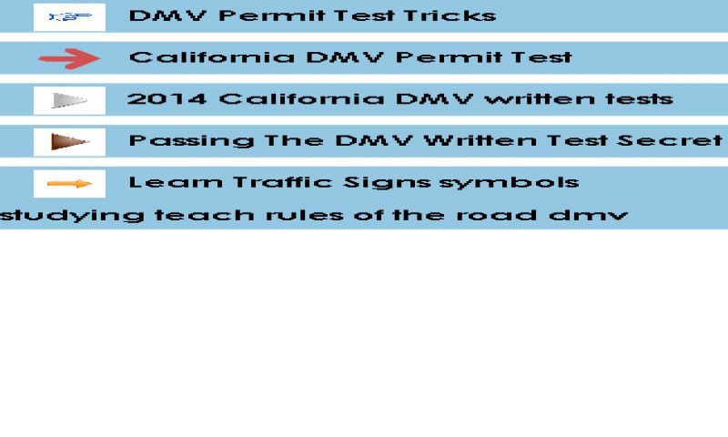 DMV Permit Test Tricks